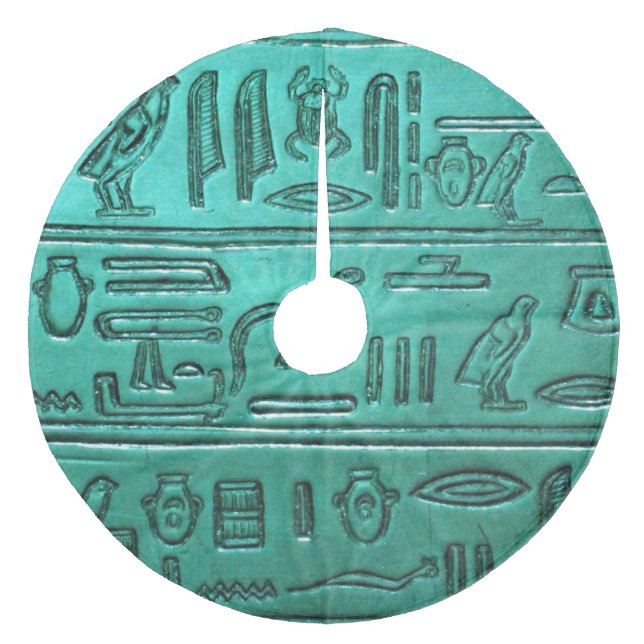 Hieroglyphs_2014_1025 Fleece Tree Skirt (Front)