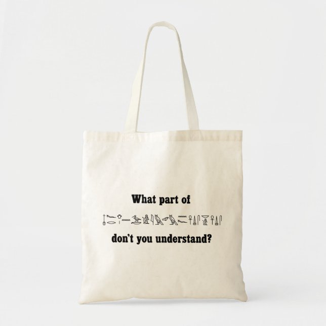 Hieroglyphs Light Tote Bag (Front)