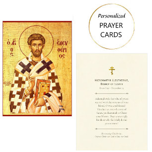 Hieromartyr St. Eleutherius Orthodox Prayer Card