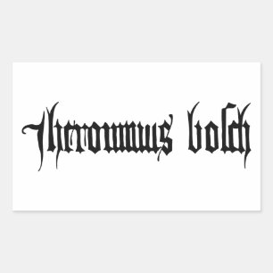 Hieronymus Bosch signature autograph painter medie Sticker