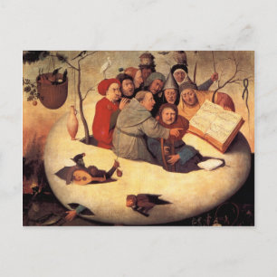Hieronymus Bosch- The Concert in the Egg Postcard