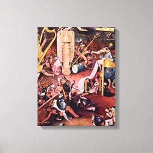 Hieronymus Bosch - The Garden of Hell, detail Canvas Print
