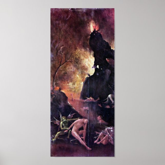 Hieronymus Bosch-The rest hell on flow Poster (Front)