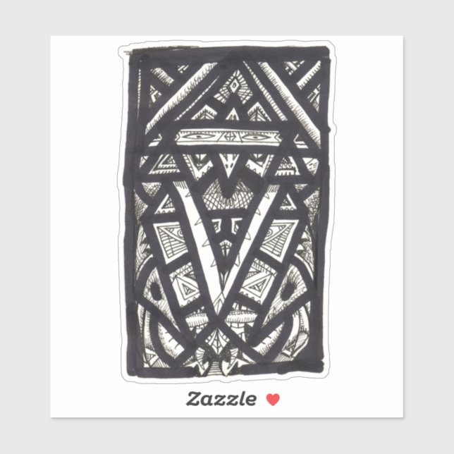 Hierophant, par Brian Benson, autocollant vinyle (Feuille)