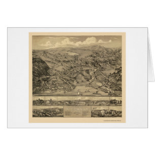 Higganum, carte panoramique de CT - 1881