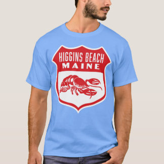 Higgins Beach Maine Retro Shield Red T-Shirt