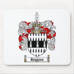 HIGGINS FAMILY CREST -  HIGGINS COAT OF ARMS MOUSE PAD
