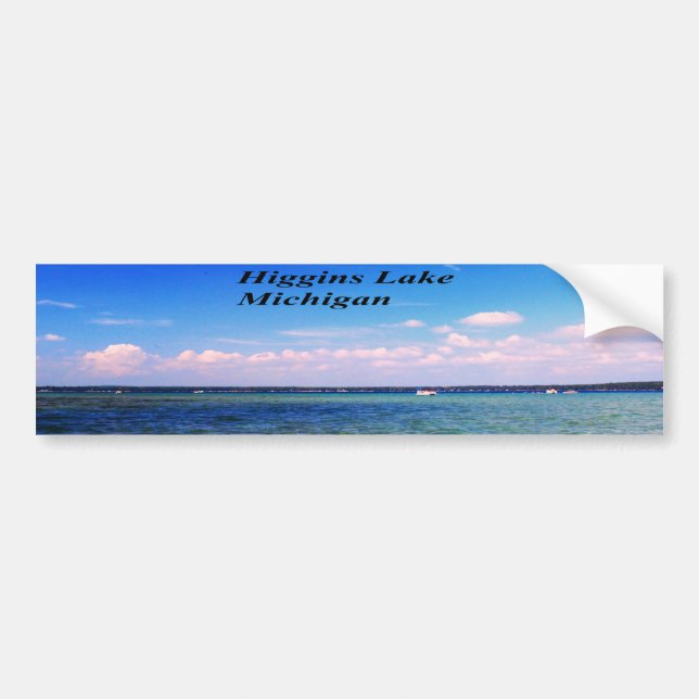 Higgins Lake Michigan Bumper Sticker (Front)