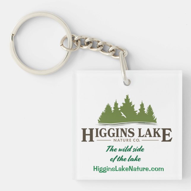 Higgins Lake Nature Keychain (Front)