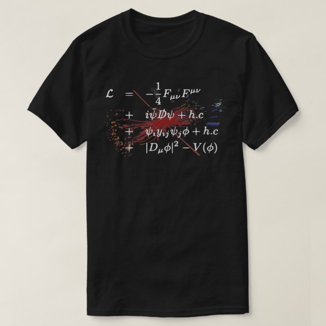 Higgs Boson Lagrangian Theoretical Physics Standar T-Shirt (Design Front)