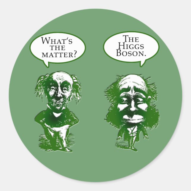Higgs Boson Physics Humour Gifts Classic Round Sticker (Front)
