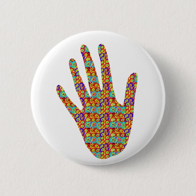 HIGH5 HighFive HIfi dots n circles Graphic Art Soc 2 Inch Round Button (Front)