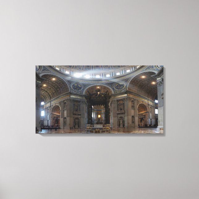 High Alter Saint Peter's Basilica The Baldacchino Canvas Print (Front)