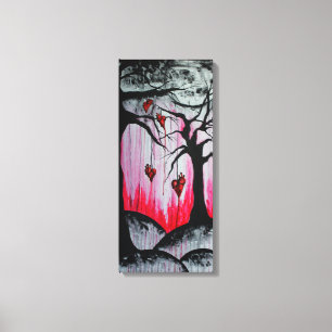 High and Dry Heart Trees Hearts Surreal Goth Art Canvas Print