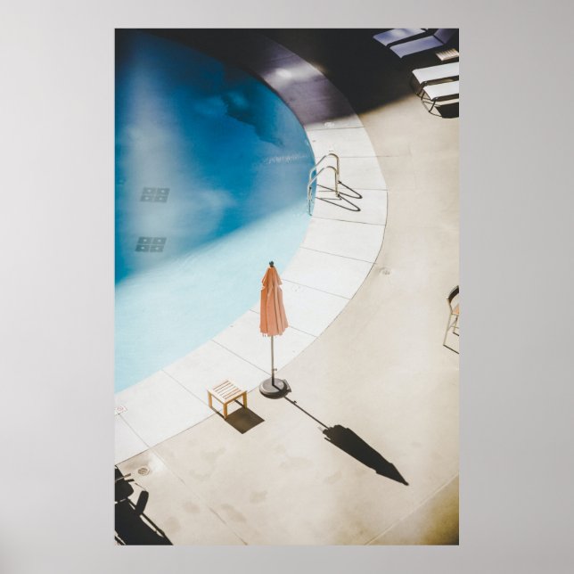 High angle photo of brown umbrella poster (Front)