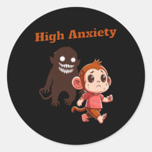 High Anxiety Monkey Sticker 