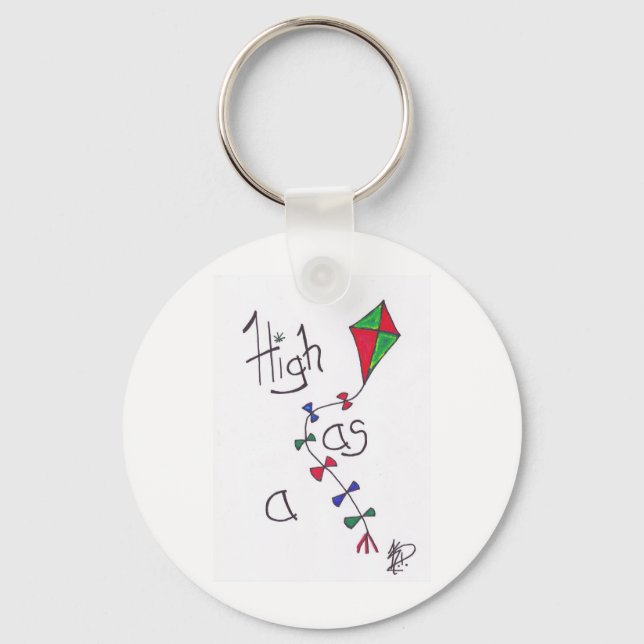 High as a kite keychain (Front)