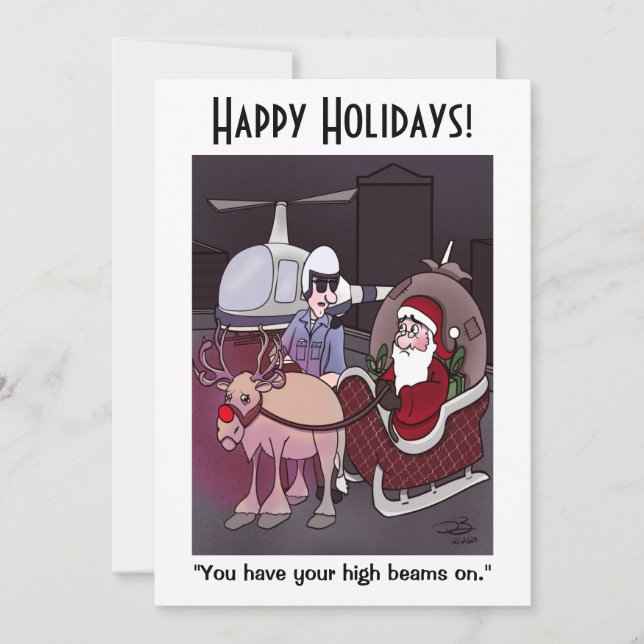 High Beams Holiday Flat Card (Front)