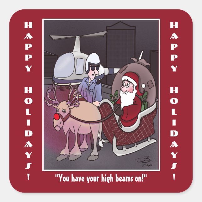 High Beams Square Sticker (Front)