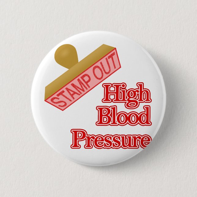 High Blood Pressure 2 Inch Round Button (Front)