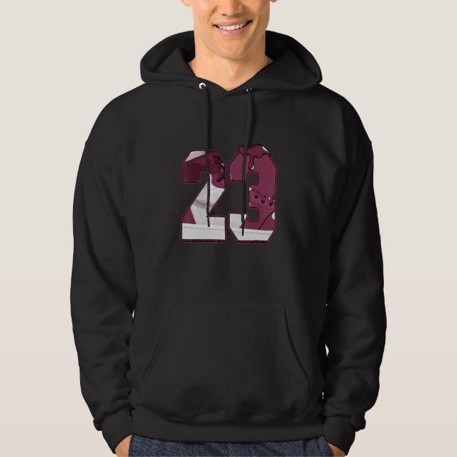 High Bordeaux 1s Tee Number 23 Dripping 1 High Bor (Front)