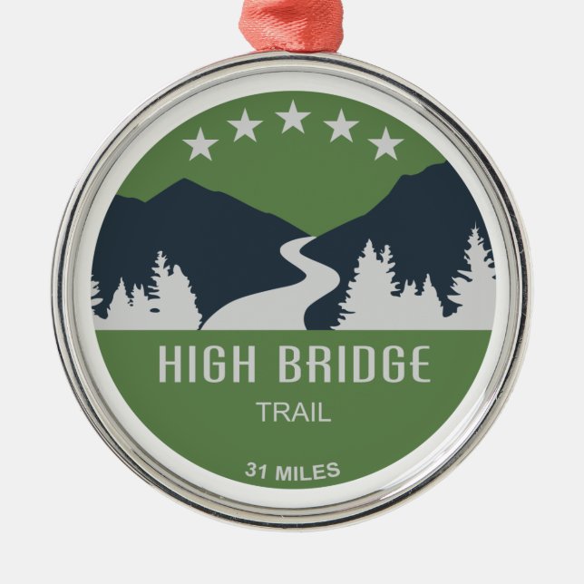 High Bridge Trail Metal Ornament (Front)