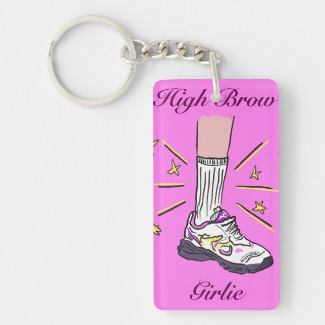 High Brow Girlie Acrylic Keychain (Front)