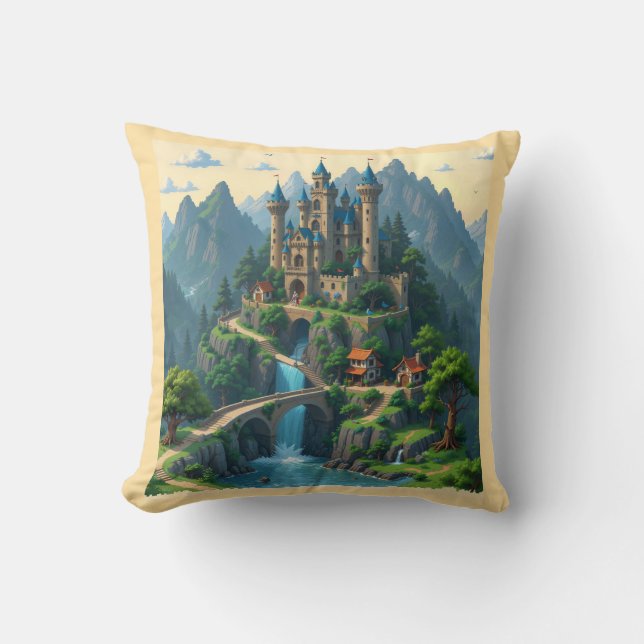 High Castle Throw Pillow (Front)