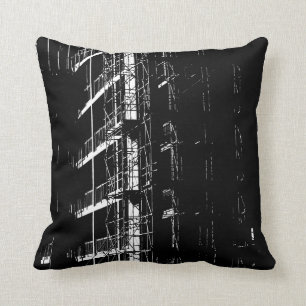 High Contrast Construction Throw Pillow