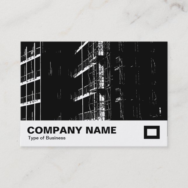 High Contrast Constuction Business Card (Front)