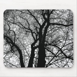 High Contrast Tree Mouse Pad