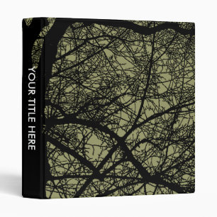 High Contrast Trees - Khaki (1in) Binder