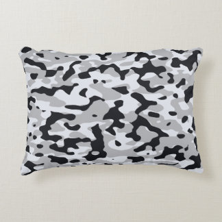 High contrast urban camouflage accent pillow