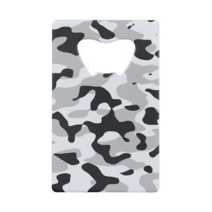 High contrast urban camouflage credit card bottle opener