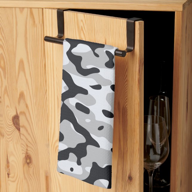 High contrast urban camouflage kitchen towel (Thirds Fold)