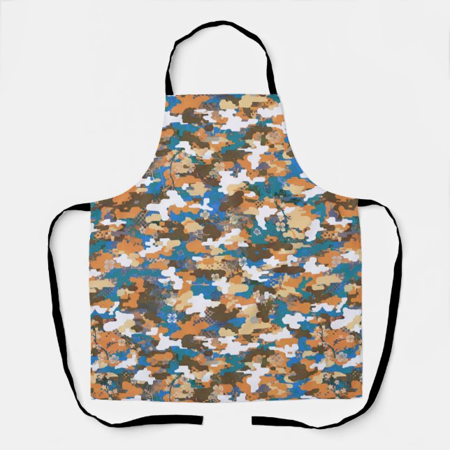 High-contrast Urban Digital Camouflage Pattern  Apron (Front)