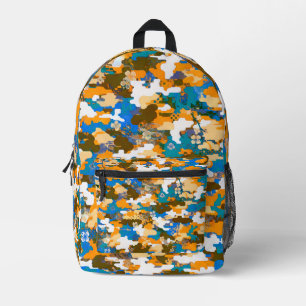 High-contrast Urban Digital Camouflage Pattern Printed Backpack