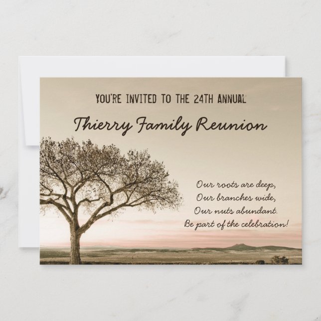 High Country Family Reunion Invitation (Front)