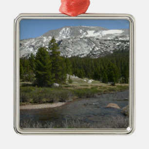 High Country Mountain Stream II at Yosemite Metal Ornament
