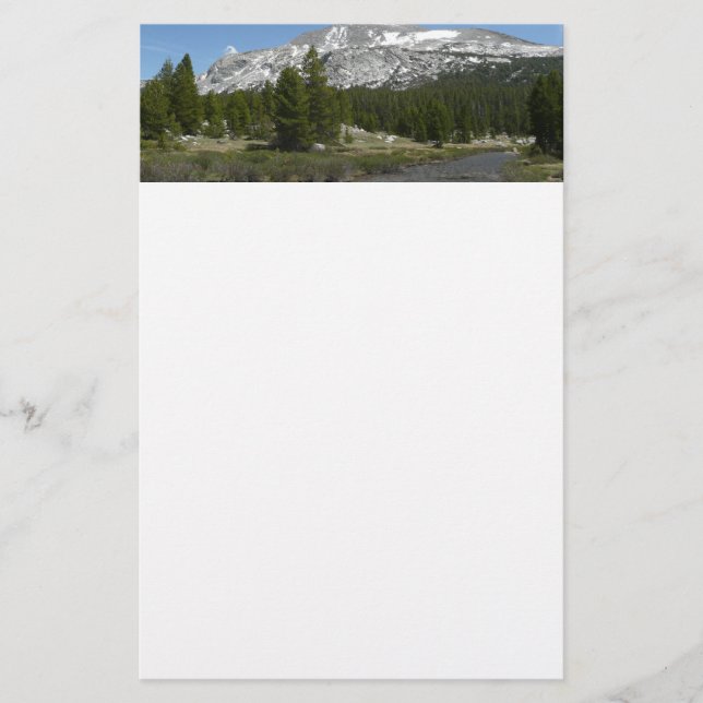 High Country Mountain Stream II at Yosemite Stationery (Front)