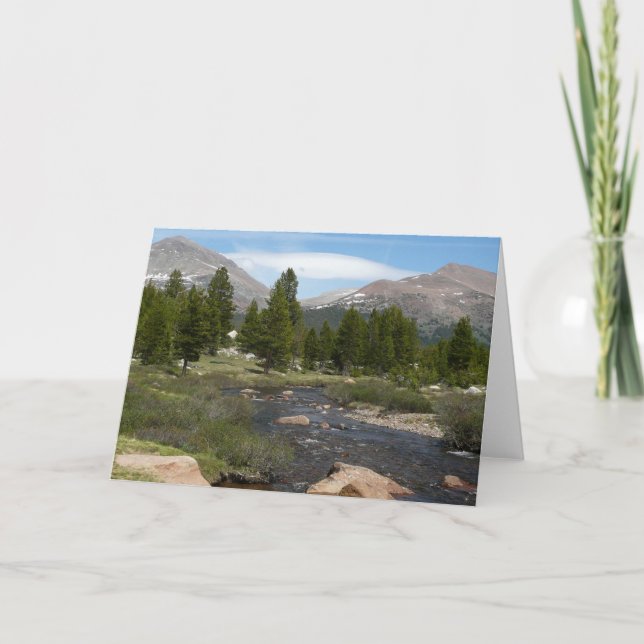 High Country Mountain Stream III at Yosemite Card (Front)