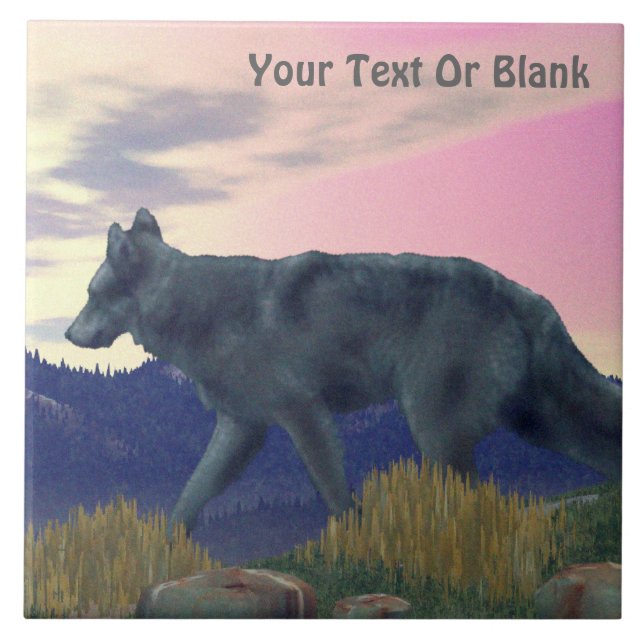 High Country Wolf Tile (Front)