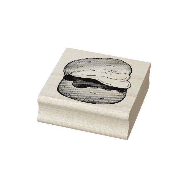 High Cream Tea Scone Jam UK British Bakery Food Rubber Stamp (Stamp)