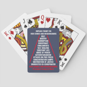 High Crimes and Misdemenours List Impeach Trump Playing Cards