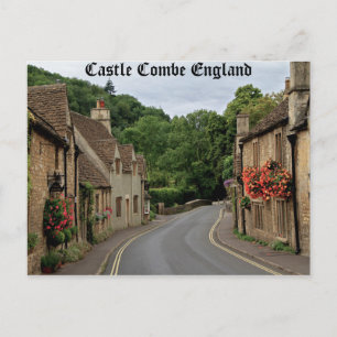 High def photography of Castle Combe England Postcard