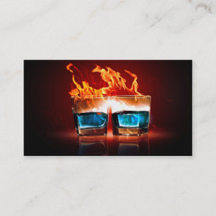 High Definition Fiery Drinks Business Card