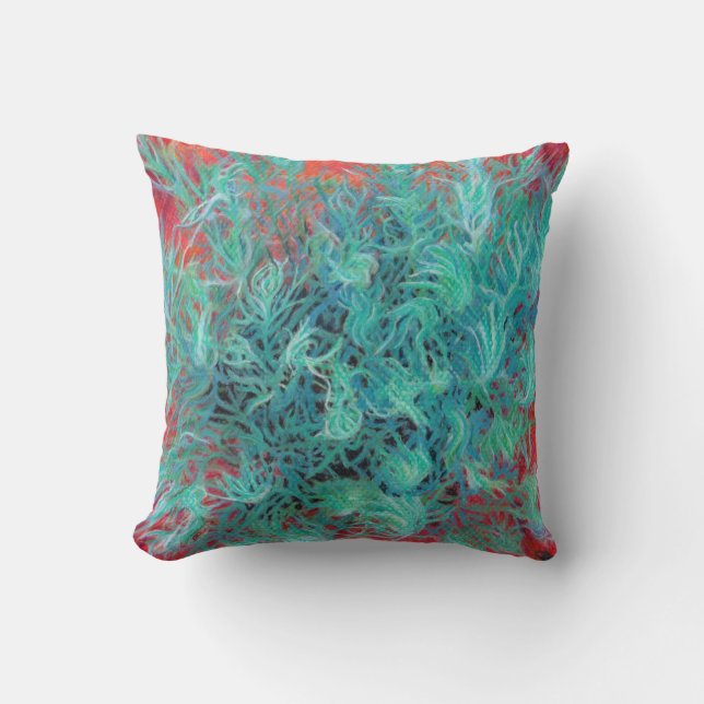 High Desert Sage Throw Pillow (Front)