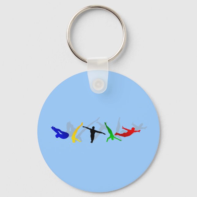 High Divers High Diving Springboard Platform sport Keychain (Front)