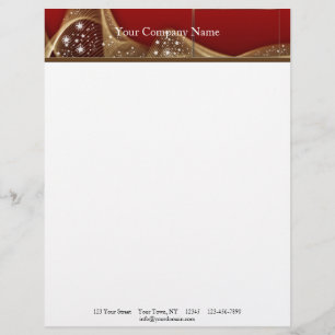 High Drama in Red and Gold Letterhead