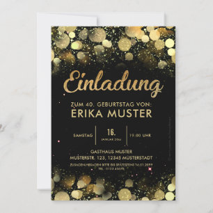 High-elegance party invitations 40th birthday